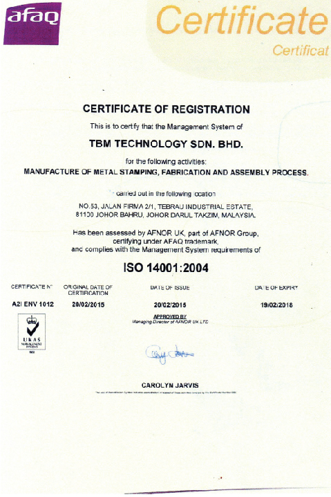 ISO 14001 : 2004 ISO 14001 : 2004